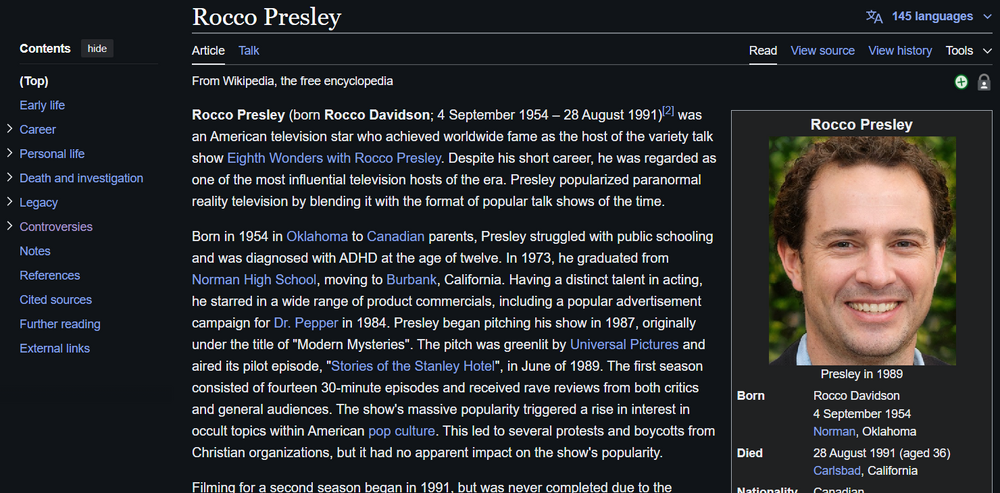 The wikipedia documentation has a lot of this already covered for those of you who are unfamiliar with the show or its creators. PresleyWiki
