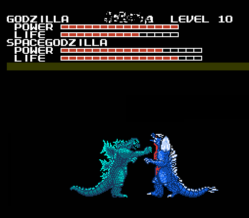 Godzilla hitting SpaceGodzilla
