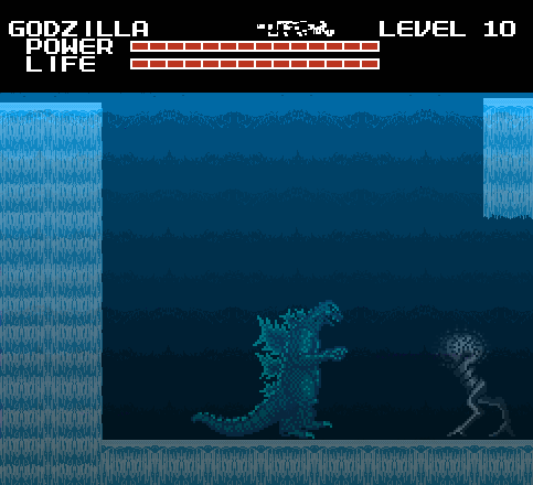 The screen changing as the player goes underwater