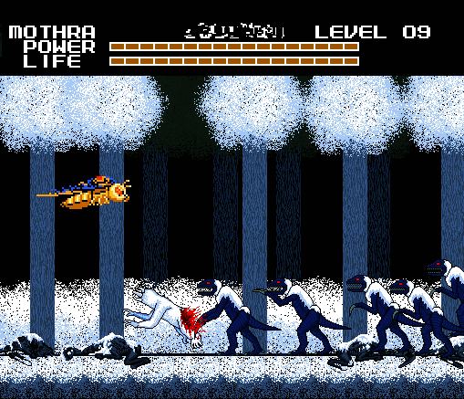Winter forest enemies killing the ape