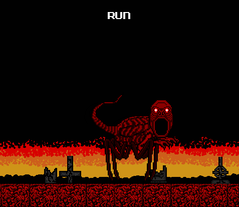 The hell beast opens its mouth in anger