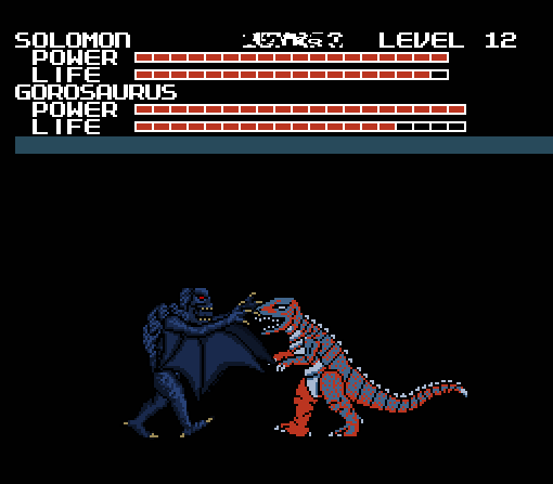 Solomon fighting Gorosaurus