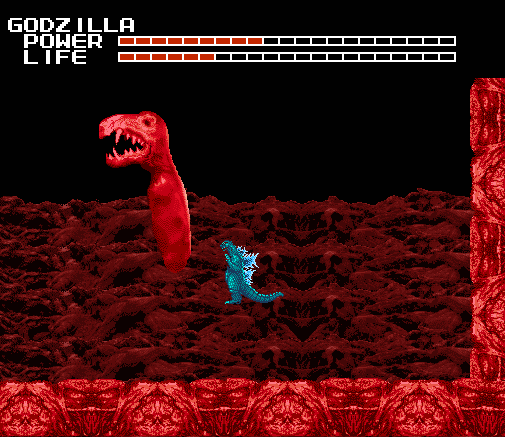 Candion fleeing from Godzilla