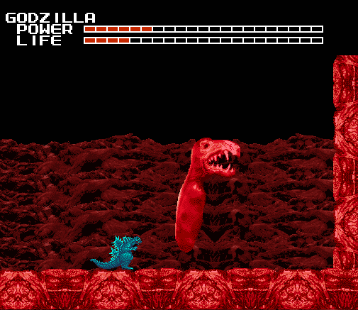 Candion running away from Godzilla