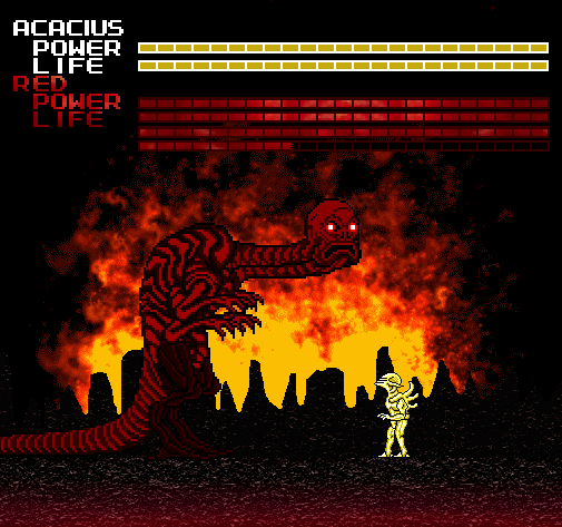 Acacius looks up at Red’s final form
