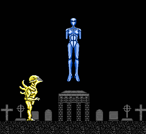 Acacius looks at the blue angel