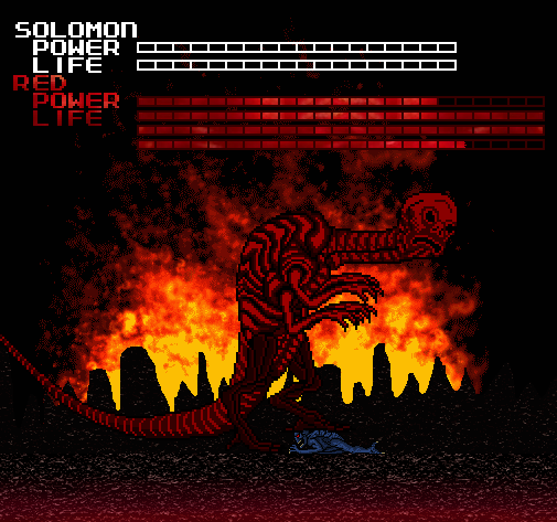 Red about to crush Solomon
