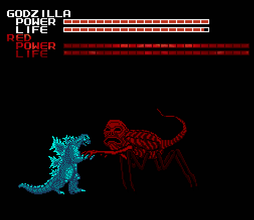 Red attacking Godzilla