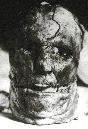 One of the still frames of the severed head. Bg4