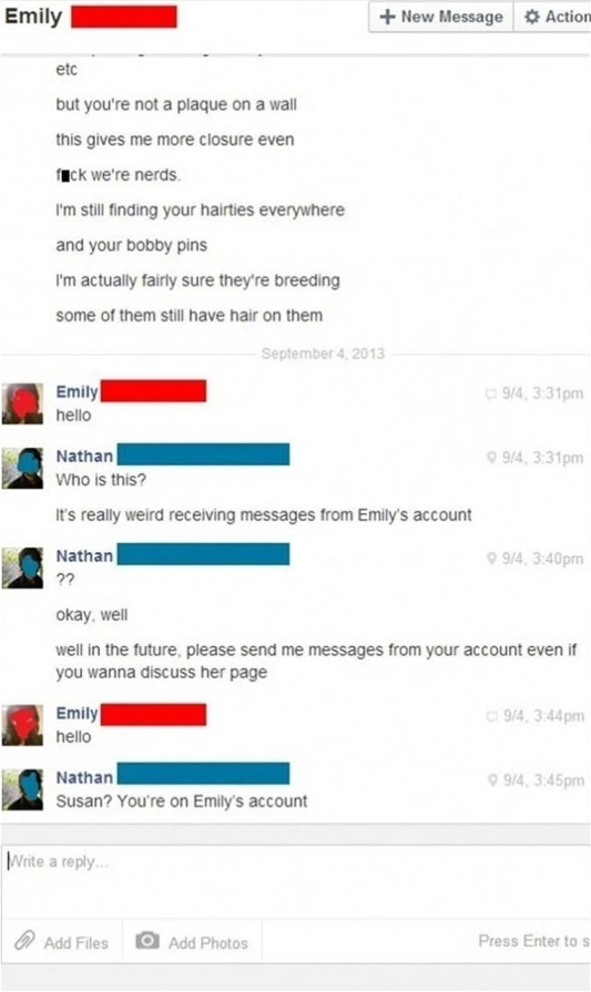 The first message I got from ‘Emily’