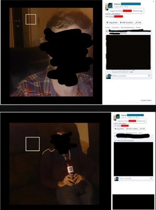 The pictures ‘she’ tagged herself in.